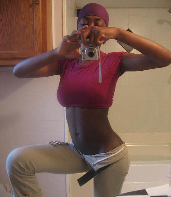 Ebony non-nude self shot; Amateur Ebony 
