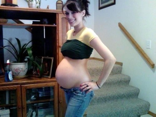 incredible pregnant girl jeans black top beautiful face amateur | Amateur  Home Porn