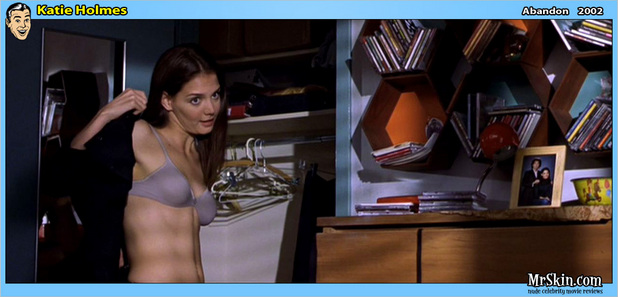 Katie Holmes in purple bra; Celebrity 