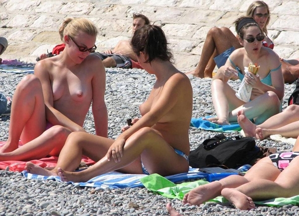 Fucking Beach - Bare Breasts On Beach; Amateur Beach 