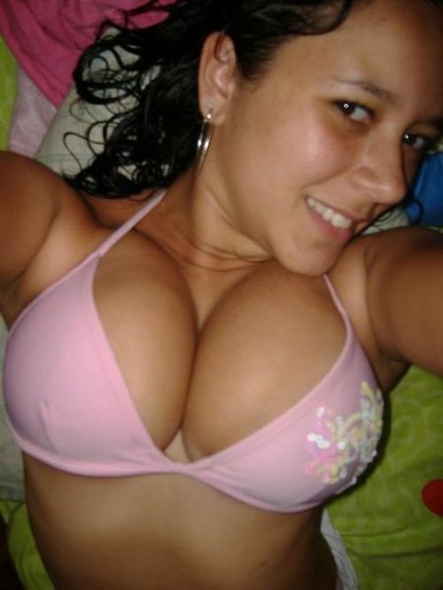 ...; Amateur Big Tits Brunette Selfshot 