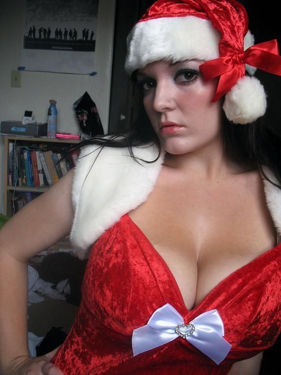 ...; Big Tits Brunette Christmas Hot MILF 